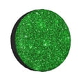 thumbnail image 1 of Kll Green Glitter Tire Cover,Universal Wheel Tire Cover For Trailer, Rv, Suv, Truck,Camper And Many Vehicle,(15 Inch), 1 of 7