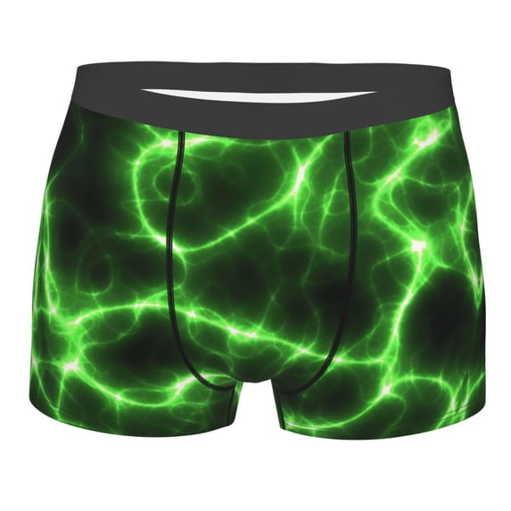 Kll Green Lightning Men'S Cotton Boxer Briefs Underwear-Xx-Large