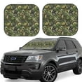 thumbnail image 1 of Kll Green Skulls Windshield Sun Shade 2-Piece Foldable Car Front Window Sunshade For Most Sedans Suv Truck - Auto Sun Blocker Visor Protector Blocks Max Uv Rays - Medium, 1 of 7