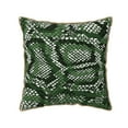 thumbnail image 1 of Kll Green Snakeskin Decorative Throw Pillow Covers Velvet Soft For Couch Sofa Bedroom Living Room Outdoor -18"X18", 1 of 8
