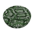 thumbnail image 1 of Kll Green Snakeskin Round Bar Chair Cushion Cover 13 Inch,Bar Stool Protector With Elastic, Soft Washable, 1 of 7