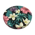 thumbnail image 1 of Kll Green Tropical Leaves Round Bar Chair Cushion Cover 13 Inch,Bar Stool Protector With Elastic, Soft Washable, 1 of 7