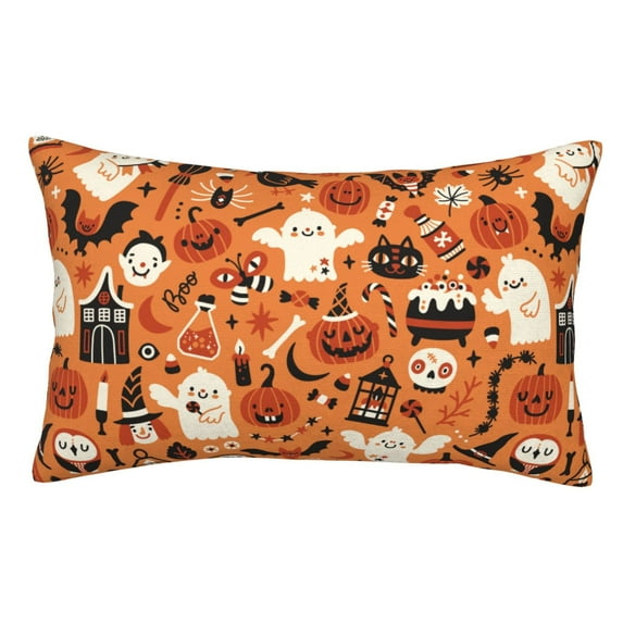 Kll Halloween 2 Pillow Covers Envelope Closure,Super Soft And Cozy Fuzzy Fleece Pillow Case Cover 16"X24"