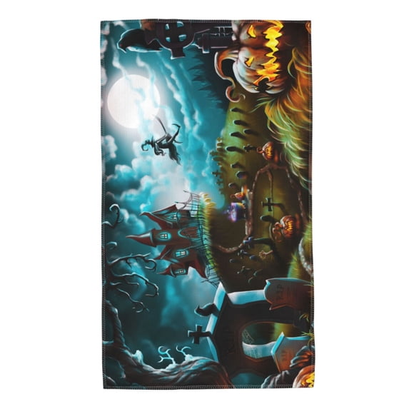 Kll Halloween Night 1 Ultra Absorbent & Soft Hand Towels For Bath, Hand, Face, Gym And Spa-27.5x16in