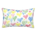 thumbnail image 1 of Kll Hand Drawn Colored Hearts Pillow Covers Envelope Closure,Super Soft And Cozy Fuzzy Fleece Pillow Case Cover 20"X30", 1 of 9