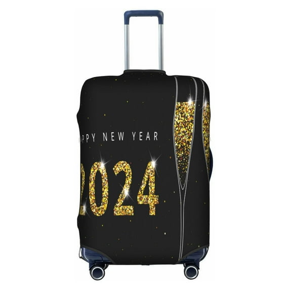 Kll Happy New Year 2024 Luggage Cover Suitcase Cover Suitcase Protector (Luggage not included)-Small
