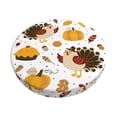 thumbnail image 1 of Kll Happy Thanksgiving Round Bar Chair Cushion Cover 13 Inch,Bar Stool Protector With Elastic, Soft Washable, 1 of 7
