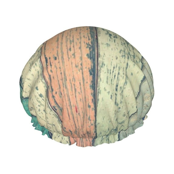 Kll Hardwood Pattern Shower Cap & Bath Cap For Women,Reversible Oversized Waterproof Shower Caps For All Hair Lengths,Elastic Reusable Bathing Hair Cap