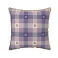 thumbnail image 1 of Kll Heart Check Plaid Decorative Throw Pillow Covers Velvet Soft For Couch Sofa Bedroom Living Room Outdoor -18"X18", 1 of 8