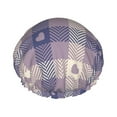 thumbnail image 1 of Kll Heart Check Plaid Pattern Shower Cap & Bath Cap For Women,Reversible Oversized Waterproof Shower Caps For All Hair Lengths,Elastic Reusable Bathing Hair Cap, 1 of 9