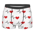 thumbnail image 1 of Kll Heartbeat Symbol Men'S Cotton Boxer Briefs Underwear-X-Large, 1 of 9