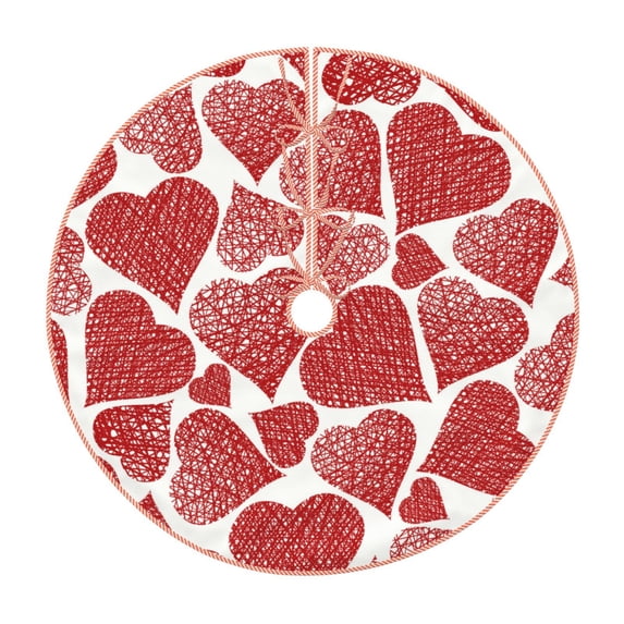 Kll Hearts Christmas Tree Skirt 48",Party Decorations Farmhouse For Christmas Decorations Holiday Party