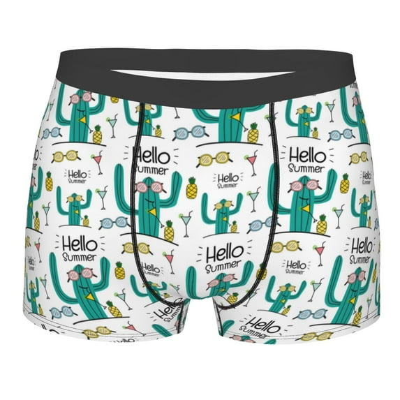 Kll Hello Summer Men'S Cotton Boxer Briefs Underwear-Large