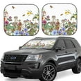 thumbnail image 1 of Kll Herbs And Wildflowers Windshield Sun Shade 2-Piece Foldable Car Front Window Sunshade For Most Sedans Suv Truck- Large, 1 of 7