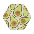 thumbnail image 1 of Kll Hexagon Drink Coasters Set Of 4,Pu Leather Absorbent Coasters Set Decorative Coffee Cup Coasters Housewarming Gift For Home Decor-Cute Avocado, 1 of 9