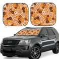 thumbnail image 1 of Kll Hippie Ditsy Floral Windshield Sun Shade 2-Piece Foldable Car Front Window Sunshade For Most Sedans Suv Truck- Medium, 1 of 7