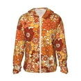 thumbnail image 1 of Kll Hippie Flower Print Men'S Women’s Upf 50+ Sun Protection Outdoor Hoodie Jacket Long Sleeve Fishing Hiking Performance Shirt- 3x-Large, 1 of 8