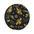 thumbnail image 1 of Kll Hohey Bee Golden Embroidery Tire Cover,Universal Wheel Tire Cover For Trailer, Rv, Suv, Truck,Camper And Many Vehicle,(15 Inch), 1 of 7