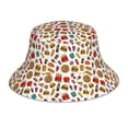 thumbnail image 1 of Kll Hot Dog Pizza Bucket Hat for Women Men Packable Travel Beach Sun Hat Outdoor Rave Accessories Reflective Fisherman Cap, 1 of 6