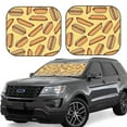 thumbnail image 1 of Kll Hot Dogs Windshield Sun Shade 2-Piece Foldable Car Front Window Sunshade For Most Sedans Suv Truck - Auto Sun Blocker Visor Protector Blocks Max Uv Rays - Medium, 1 of 7