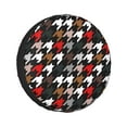 thumbnail image 1 of Kll Houndstooth Green Red Tire Cover,Universal Wheel Tire Cover For Trailer, Rv, Suv, Truck,Camper And Many Vehicle,(14 Inch), 1 of 7