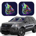 thumbnail image 1 of Kll Howling Wolf Windshield Sun Shade 2-Piece Foldable Car Front Window Sunshade For Most Sedans Suv Truck- Medium, 1 of 7