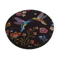 thumbnail image 1 of Kll Humming Bird And Tropical Flowers Round Bar Chair Cushion Cover 12 Inch,Bar Stool Protector With Elastic, Soft Washable, 1 of 7