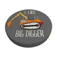 thumbnail image 1 of Kll I Like Big Digger Round Bar Chair Cushion Cover 14 Inch,Bar Stool Protector With Elastic, Soft Washable, 1 of 7