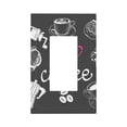 thumbnail image 1 of Kll I Love Coffee Wall Plate,Gloss Finish,Standard Size 1 - 5" X 3", Polycarbonate Thermoplastic,Electric Receptacle Plug Covers, 1 of 8
