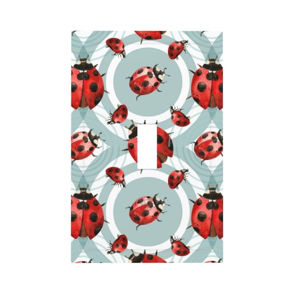 Kll Insects Wall Plate,Gloss Finish,Standard Size 1 - 5" X 3", Polycarbonate Thermoplastic,Electric Receptacle Plug Covers