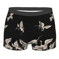 thumbnail image 1 of Kll Japanese White Crane Men'S Cotton Boxer Briefs Underwear-Large, 1 of 9