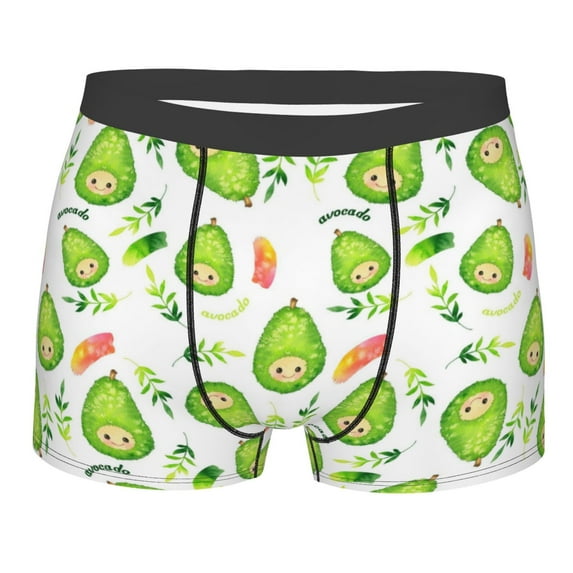 Kll Kawaii Avocado Men'S Cotton Boxer Briefs Underwear-X-Large