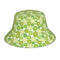 thumbnail image 1 of Kll Kiwi Lemon Bucket Hat for Women Men Packable Travel Beach Sun Hat Outdoor Rave Accessories Reflective Fisherman Cap, 1 of 6