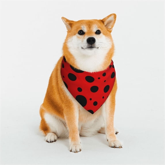 Kll Ladybug Pattern Dog Bandanas,Triangle Reversible Pet Scarf For Small Medium Large And Extra Large Dogs-Medium