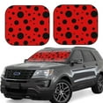 thumbnail image 1 of Kll Ladybug Pattern Windshield Sun Shade 2-Piece Foldable Car Front Window Sunshade For Most Sedans Suv Truck - Auto Sun Blocker Visor Protector Blocks Max Uv Rays - Large, 1 of 7