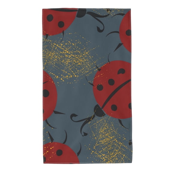 Kll Ladybug Ultra Absorbent & Soft Hand Towels For Bath, Hand, Face, Gym And Spa-27.5x16in