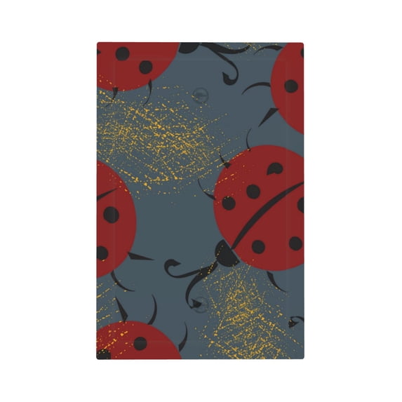 Kll Ladybug Wall Plate,Gloss Finish,Standard Size 1 - 5" X 3", Polycarbonate Thermoplastic,Electric Receptacle Plug Covers