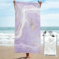 thumbnail image 1 of Kll Lavender Glitter Foil Stripes Microfiber Beach Towel Fast Drying,Extra Large 31.5"X63" Sand Free Beach Towel Super Lightweight Towels, 1 of 1