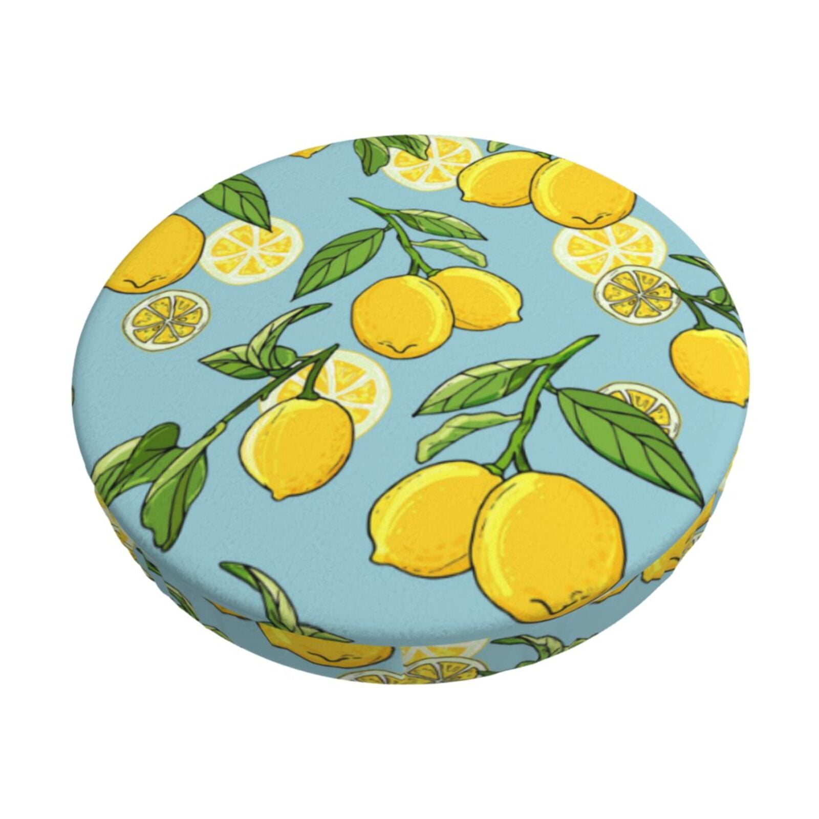 Kll Lemon Round Bar Chair Cushion Cover 14 Inch,Bar Stool Protector