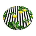 thumbnail image 1 of Kll Lemons On Striped Round Bar Chair Cushion Cover 13 Inch,Bar Stool Protector With Elastic, Soft Washable, 1 of 7