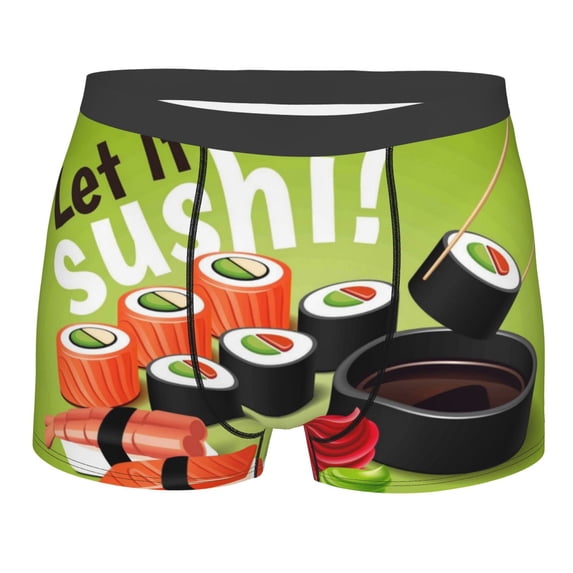 Kll Let It Sushi Men'S Cotton Boxer Briefs Underwear-Small