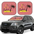 thumbnail image 1 of Kll Let'S Go Beach Windshield Sun Shade 2-Piece Foldable Car Front Window Sunshade For Most Sedans Suv Truck - Auto Sun Blocker Visor Protector Blocks Max Uv Rays - Medium, 1 of 7