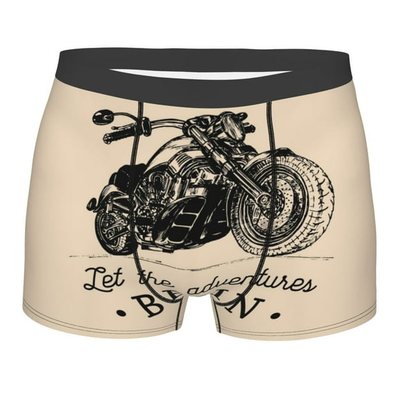 Kll Let The Adventure Begin Men'S Cotton Boxer Briefs Underwear-Large