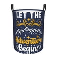 thumbnail image 1 of Kll Let The Adventure Begins Waterproof Foldable Laundry Hamper Bucket With Handles For Storage Bin,Kids Room,Home Organizer (Small), 1 of 8