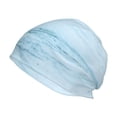 thumbnail image 1 of Kll Light Blue Marble Winter Fall Beanie Knit Hats For Men & Women - Warm & Soft Stylish Toboggan Caps For Cold Weather, 1 of 9