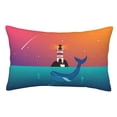 thumbnail image 1 of Kll Lighthouse And Whale Pillow Covers Envelope Closure,Super Soft And Cozy Fuzzy Fleece Pillow Case Cover 16"X24", 1 of 9