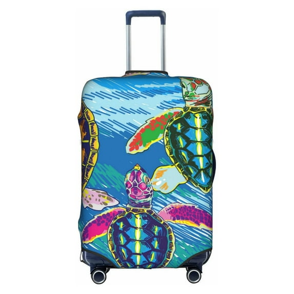 Kll Little Sea Turtles Luggage Cover Suitcase Cover Suitcase Protector (Luggage not included)-Large