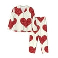 thumbnail image 1 of Kll Love Print Women'S Long Sleeve Pajamas With Pants Sleepwear Loungewear 2 Set-Xx-Large, 1 of 9