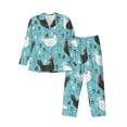 thumbnail image 1 of Kll Lovely Roosters Sleepwear Mens Flannel Pajamas,Long Cotton Pj Set, 1 of 9