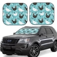 thumbnail image 1 of Kll Lovely Roosters Windshield Sun Shade 2-Piece Foldable Car Front Window Sunshade For Most Sedans Suv Truck - Auto Sun Blocker Visor Protector Blocks Max Uv Rays - Large, 1 of 7